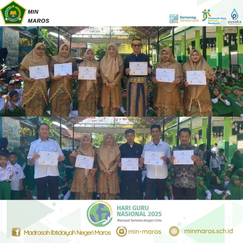 MIN Maros Peringati Hari Guru Nasional dengan Meriah
